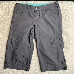 Athleta Cute Capri Cargo Bermuda Shorts Gray Women's Size 12T